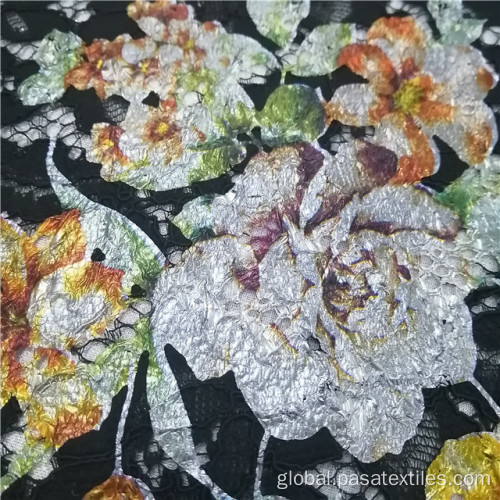 Printed Embroidery Fabric Custom Printing African Latest Cord Laces Fabric Supplier